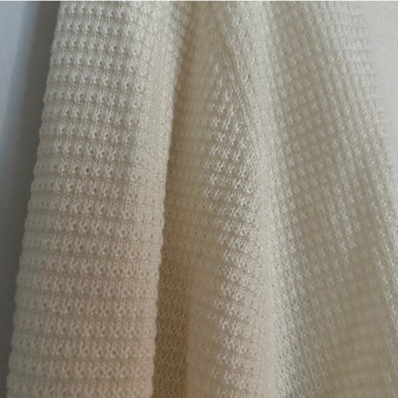 NWT Bloomingdale's 100% Merino Wool Waffle Knit Sweater – White, Men’s XXL - Picture 4 of 8